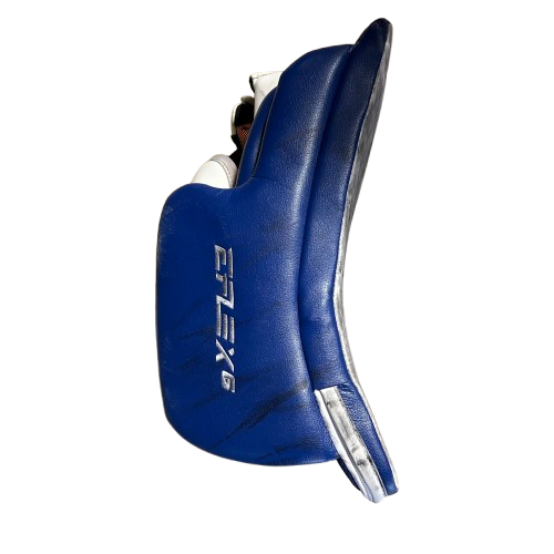 CCM Extreme Flex 6 - Bloqueur de gardien de but professionnel d'occasion (blanc/bleu/jaune)